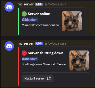 Startup and Shutdown Webhook